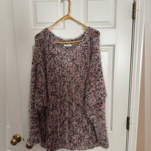 Maurices multi color shag like sweater size XXL
